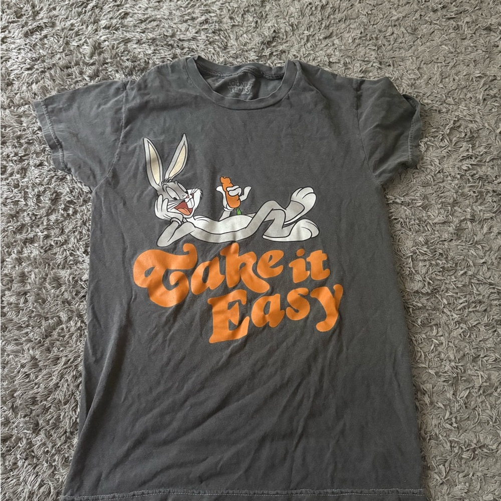 Gray Bugs Bunny 'Take it Easy' T-Shirt